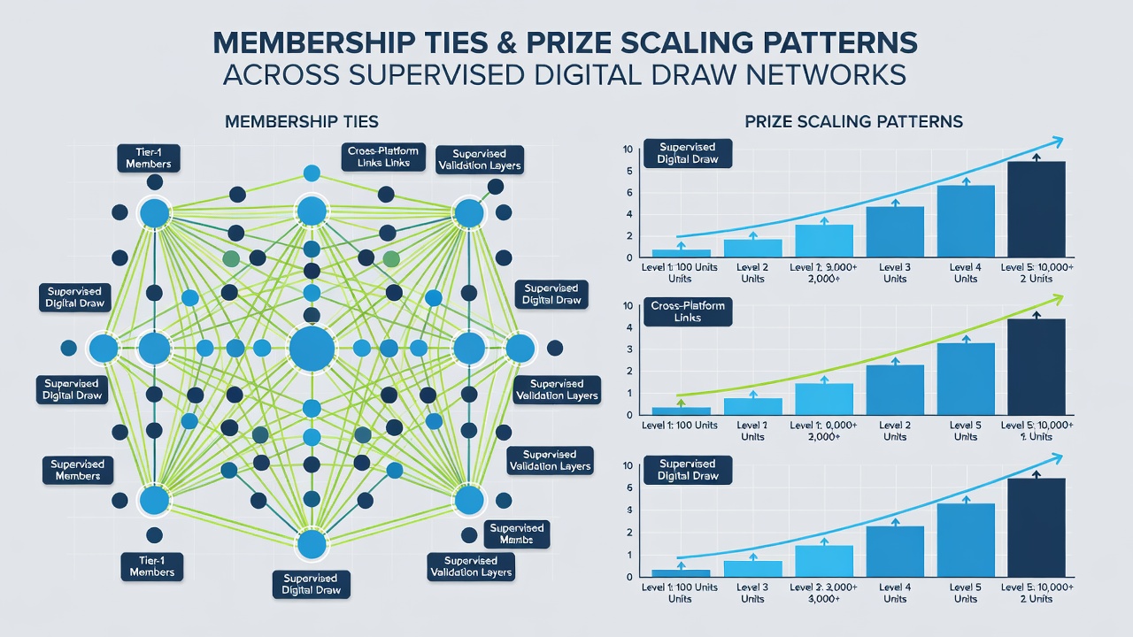 Graph illustrating prize scaling trends tied to membership volume in supervised draw systems