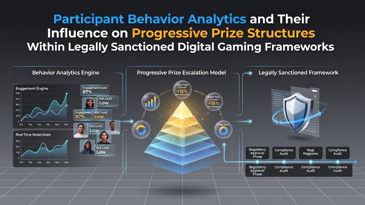 Digital interface displaying real-time participant analytics dashboards used to monitor engagement patterns across regulated gaming platforms